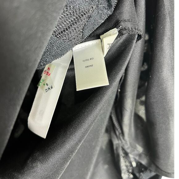 Loft Skirt Womens 4P Black Pleated Laced Overlay Tennis Style Back Zip Flirty - Picture 7 of 12